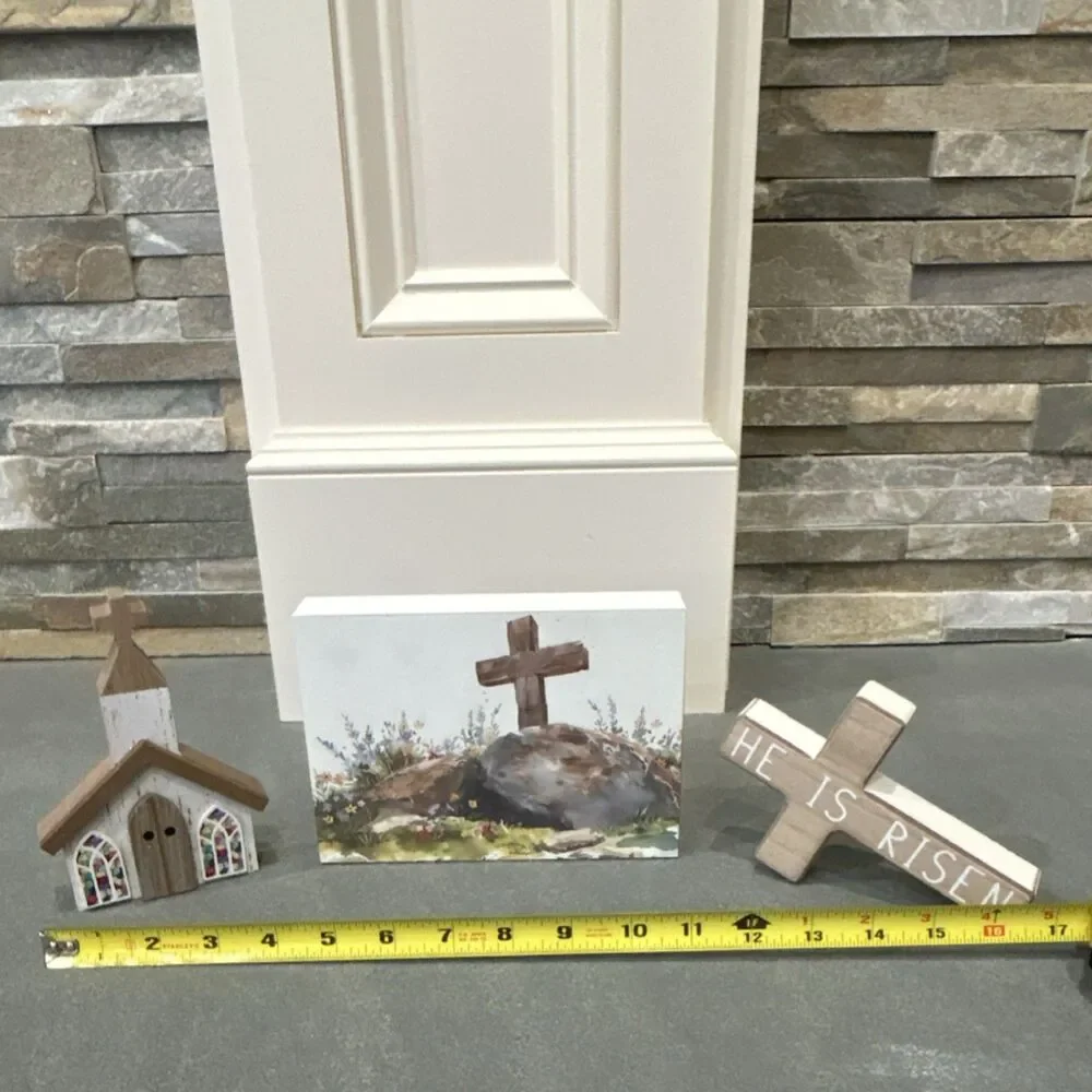 Hobby Lobby Easter 2026 Inspirational Table Pieces Church Figurine Cross Set